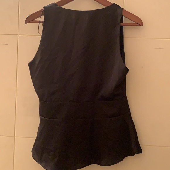 Zara BLACK shirt vest with bow size XS NEW - Picture 3 of 3